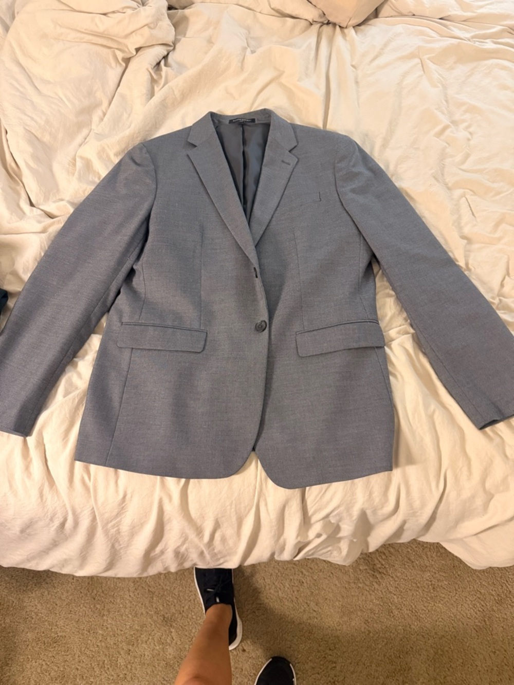 Men's banana republic Gray Two-Button Wool-Blend Blazer and pants